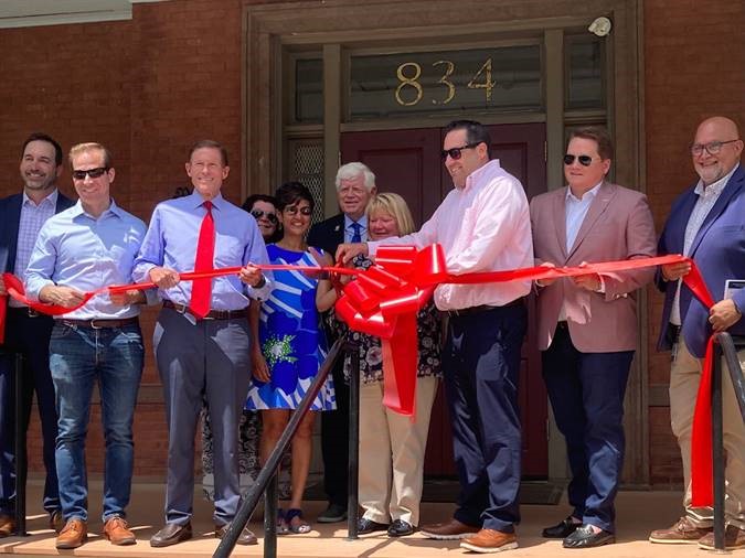 Blumenthal joined state and city officials for the opening celebration of the Clover Gardens Housing Project. The project brings 32 affordable housing units to Hartford’s Asylum Hill neighborhood — eight of which will house individuals with intellectual disabilities served by HARC, Inc.